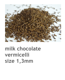 milk chocolate vermicelli size 1,3mm