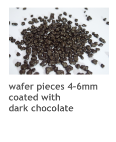 wafer pieces 4-6mm coated with dark chocolate