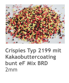 Crispies Typ 2199 mit Kakaobuttercoating bunt eF Mix BRD 2mm