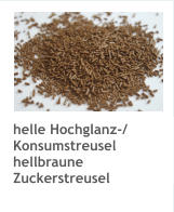 helle Hochglanz-/ Konsumstreusel hellbraune Zuckerstreusel
