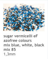 sugar vermicelli eF azofree colours mix blue, white, black mix 85 1,3mm
